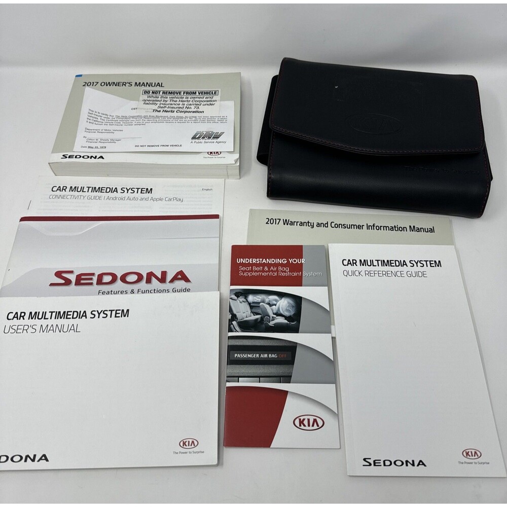 2017 17 Kia Sedona Set Vehicle Owners Manual Handbook Guide OEM with Case